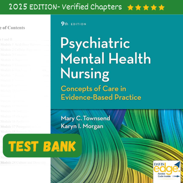 Psychiatric Mental Health Nursing 9th Edition Townsend Test Bank