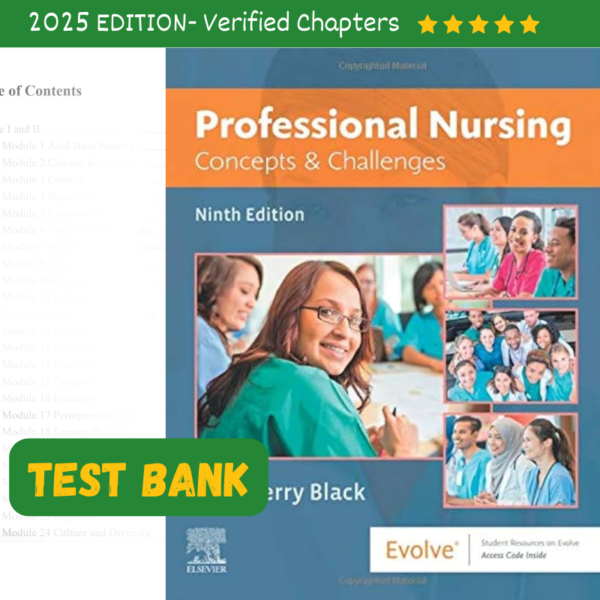 Test Bank for Professional Nursing Concepts & Challenges 9th Edition Beth Black