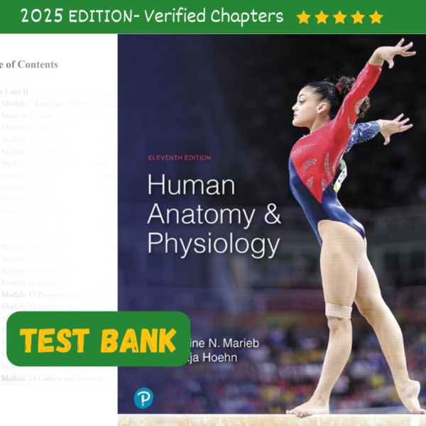 Test Bank for Human Anatomy & Physiology 11th Edition by Elaine N Marieb