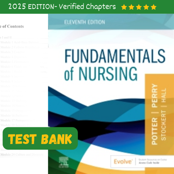 Fundamentals of Nursing 11th Edition Potter Perry Test Bank